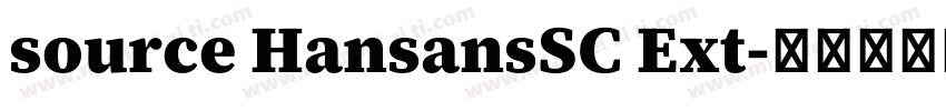 source HansansSC Ext字体转换